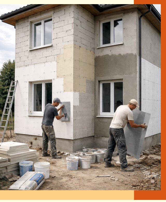 Утепление дома из газобетона в Кстове от 4277 руб./м² — заказать у ТепломастерКсв